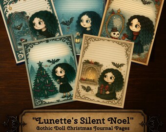 La Navidad Silenciosa de Lunette - Páginas del Diario Navideño de Muñecas Góticas (Descarga Digital)