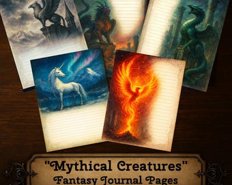 Créatures mythiques - Un bestiaire sombre de pages de journal fantastique (téléchargement numérique)