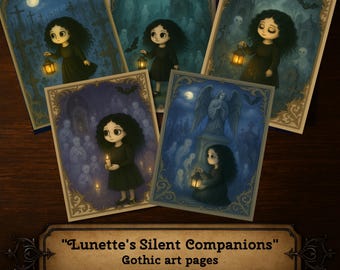 Compañeros Silenciosos de Lunette - Páginas de Arte de Muñecas Góticas (Descarga Digital)