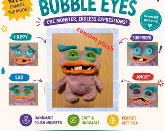 Interaktives Plüschmonster Sammler Art Plüsch Veränderbare Augen Poseable Face Creepy Süßes Geschenk