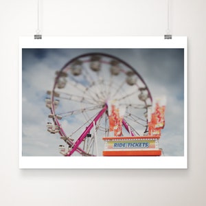 illinois State Fair Fotografie, Karneval Dekor, Riesenrad Druck, Kinderzimmer Wandkunst, Karneval Druck, Midwest Dekor, Ticketstand Druck