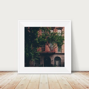 New York City print, New York photograph, NYC architecture, Greenwich Village print, red decor, Manhattan photograph, NYC wall art