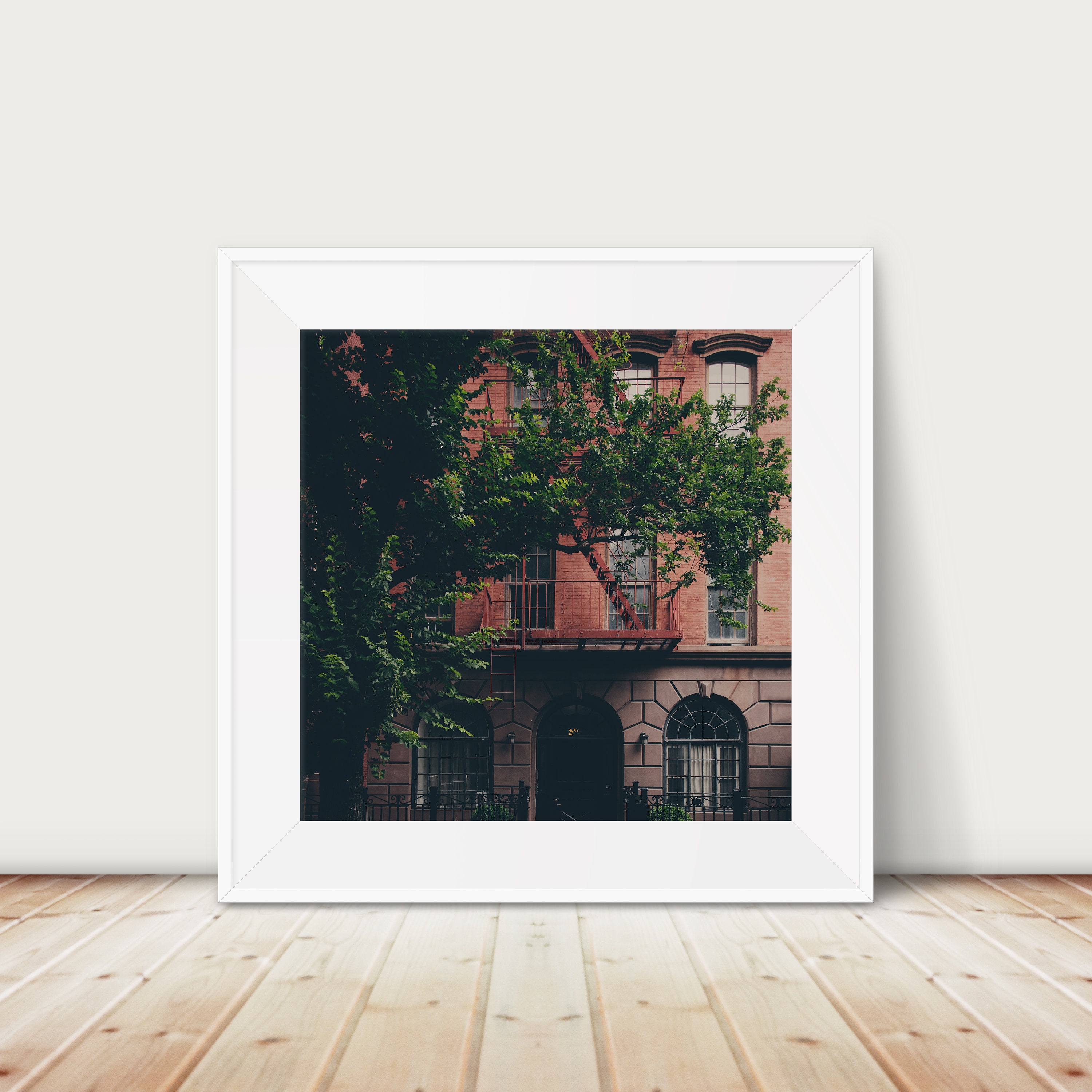 New York City print, New York photograph, NYC architecture, Greenwich Village print, red decor, Manhattan photograph, NYC wall art