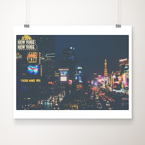 SALE Las Vegas photograph, Las Vegas strip print, Las Vegas at night photograph, travel photography, Las Vegas hotel print, Las Vegas decor