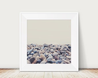 nature photography, beach pebbles print, Lake Constance photograph, Germany travel photography