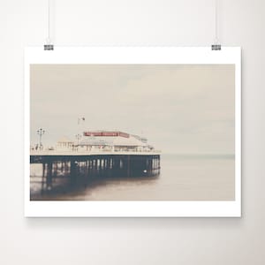 VERKOOP Cromer pier foto, strandafdruk, oceaanfoto, Engelse kustafdruk, kustfoto, afgeprijsde 11 x 14 kunst, Engels decor