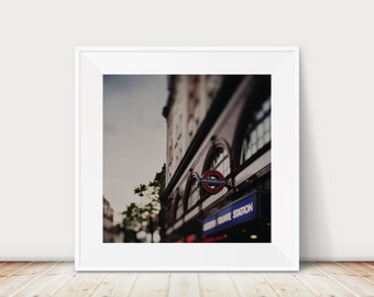 London photograph, London underground print, London decor, London travel print, Leicester square print, English decor, London gift