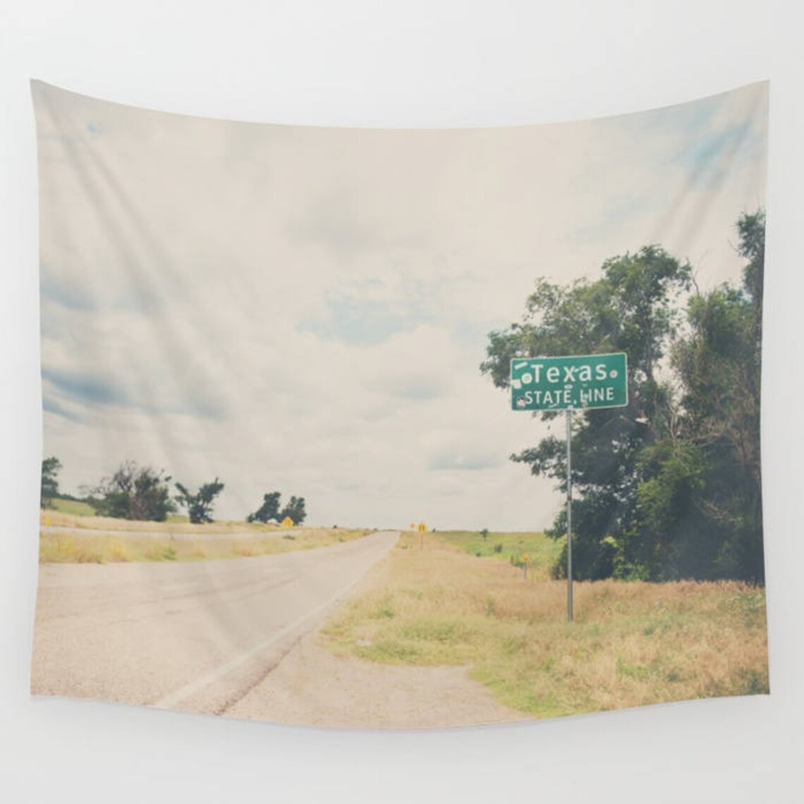 Texas Photograph, Route 66 Tapestry, Americana Decor, Dorm Room Decor, Sofa Throw, Large Wall 