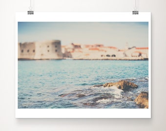 Dubrovnik photograph, Adriatic ocean print, travel photography, Croatia print, Dubrovnik Old Town print, wanderlust art