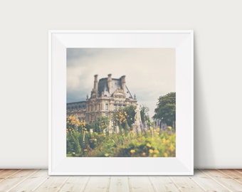 Paris photograph, Paris decor, Tuileries Gardens print, Louvre photograph, Paris architecture print, travel photography