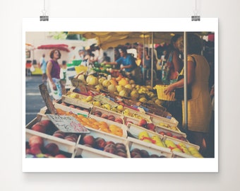 french market photograph, kitchen wall art, food photography, farmers market art