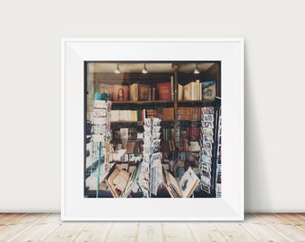 Paris bookstore photograph, Paris print, Jousseaume bookstore, Paris decor, literary gift, library decor, Galerie Vivienne, French bookshop