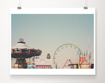 Riesenrad-Fotografie: Bakersfield County Fair Pastel Wall Art