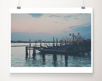 Venice print, Venice gondola photograph, Venice sunrise print, Italian decor, Venice decor, large wall art