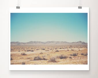 Mojave desert photograph, California print, wilderness art, travel photography, mountains photograph, adventure print