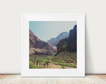 Zion National Park Print, Utah Landschaft Fotografie