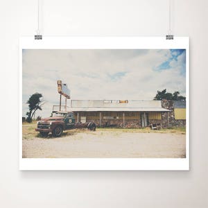 Texola photograph, Route 66 photograph, ghost town print, urban decay print, American decor, Texas photograph, Oklahoma print