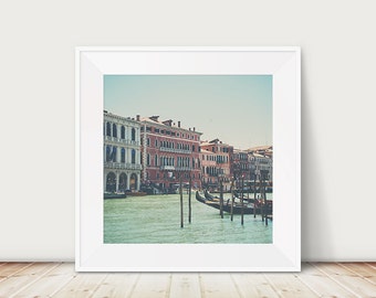 Venice Grand Canal photograph, Venice gondola print, Italian decor, Venice architecture print