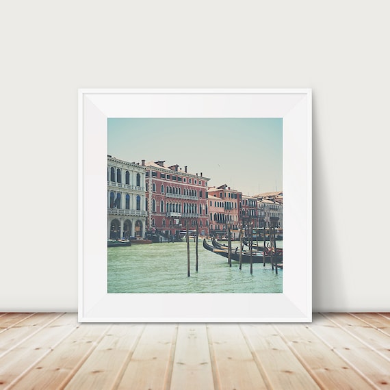Venice Grand Canal Photograph, Gondola Print, Italian Decor