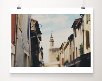 France photograph, Aigues-Mortes print, travel photography, French architecture print, Provence decor, French church photograph