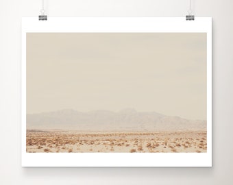 California print, Mojave desert photograph, California mountains photograph, peach home decor, wilderness art