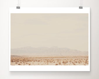 SALE California print, Mojave desert photograph, California mountains photograph, peach home decor, wilderness art, discounted art