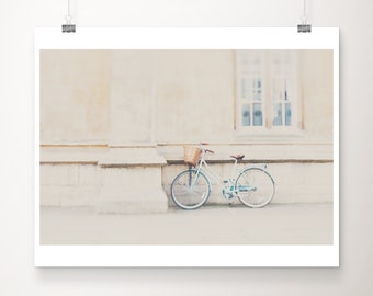 mint bicycle print, Cambridge photograph, wanderlust art, mint bike photograph, travel photography, mint decor, large wall art