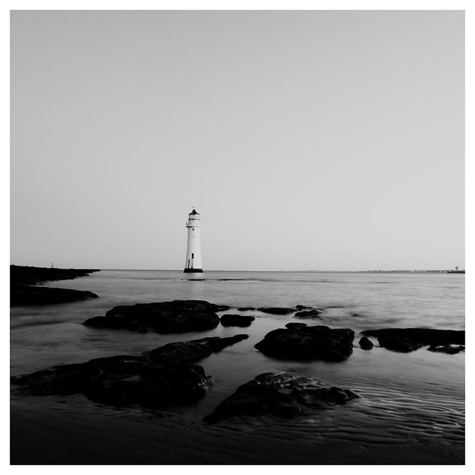 Black and White Lighthouse Photograph, Beach Photograph, Nautical Decor ...