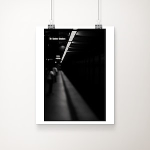 black and white Los Angeles photograph, Los Angeles metro print, Los Angeles print, urban decor, California print, SoCal travel print