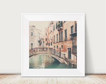 Venice Canal Bridge Photograph, Italian Travel Decor