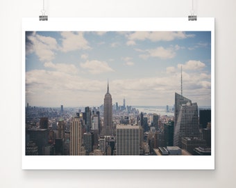 New York City print, New York photograph, New York skyline print, Manhattan photography, wanderlust art, Empire State Building print