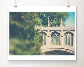 SALE Cambridge photograph, Bridge of Sighs print, St Johns College print, bridge photograph, Cambridge University, discounted 8x10 art