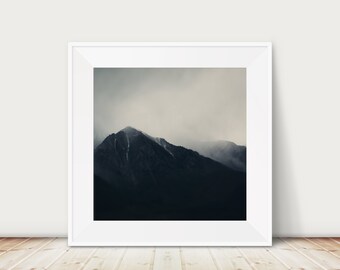 mountains print, California photograph, storm photograph, Sierra Nevadas print, wilderness art, adventure print, dark art, black decor