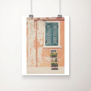 Burano Italien Druck: Teal Shutters, Architektur in Venedig