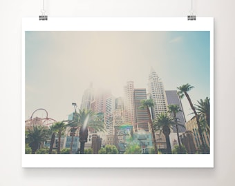 Las Vegas New York Hotel Photo Print, Nevada Architecture
