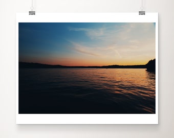 Lake of the Ozarks sunset photograph, Lake of the Ozarks print, adventure art, wilderness decor, Missouri print, travel photography