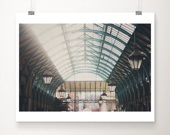 Covent Garden London Print, Mint Green Architecture Art