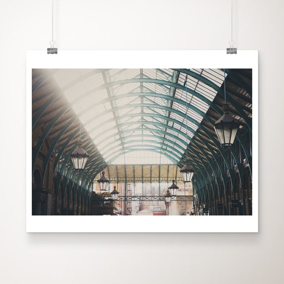 Covent Garden London Print, Mint Green Architecture Art