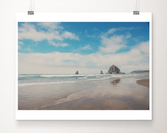 Cannon Beach photograph, Oregon print, Haystack Rock print, Pacific Ocean photograph, west coast decor, wanderlust art