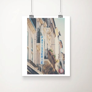 France travel print, French patisserie photograph, Paris decor, French architecture print, South of France print, Patisserie decor