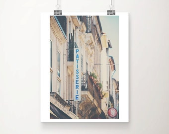 France travel print, French patisserie photograph, Paris decor, French architecture print
