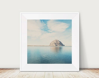 Morro rock print, Morro Bay photograph, California Pacific Ocean art, travel photography, west coast decor