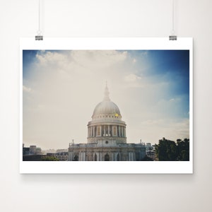 London photograph, St Pauls cathedral print, London decor, London architecture print, church photograph, London rooftops print