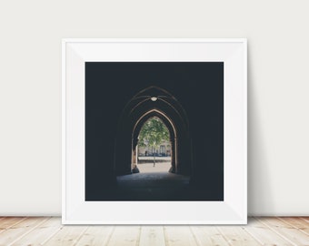 Glasgow photograph, Scotland photograph, Glasgow University print, cloisters photograph, Scottish architecture print, Glasgow undercroft