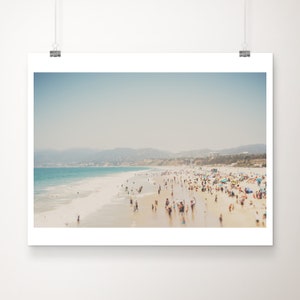 Santa Monica Beach Aerial Photograph: California Coastal Print