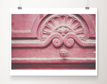 Paris pink door photograph, Paris photograph, pink decor, pink door Marais print, Paris decor, Paris architecture print