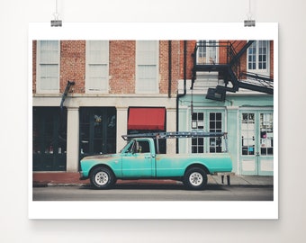 New Orleans print, mint truck foto, Louisiana foto, Americana decor, reisfotografie, wanderlust art, grote kunst aan de muur