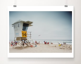 Mission Beach Lifeguard Tower-print: San Diego Coastal Art