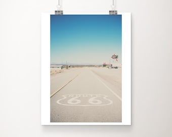 California Route 66 Print, Americana Road Trip Decor