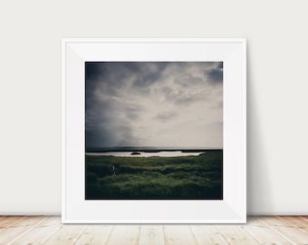 Parkgate photograph, Wirral photograph, Wirral Peninsula print, Cheshire photograph, salt marsh print, English decor, dark art